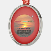 Christus, unser Erretter war heute Geboren Silbernes Ornament (Links)