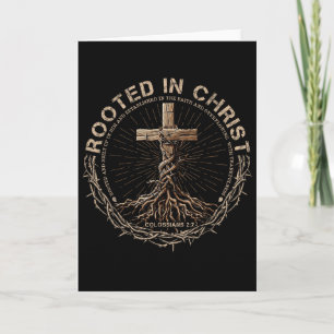 Christus verwurzeltes Shirt, Jesus-Shirt, Vintage Karte