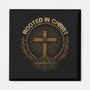 Christus verwurzeltes Shirt, Jesus-Shirt, Vintage Magnet