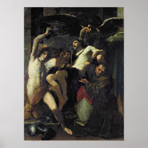 Christus von Engeln verehrt, St. Sebastian Poster