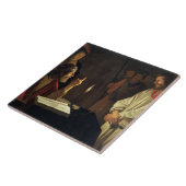 Christus vor Caiaphas (Öl auf Leinwand) Fliese (Seite)