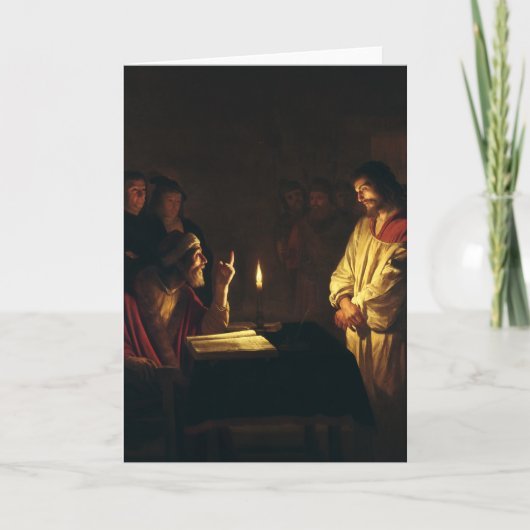 Christus vor Kaiphas von Honthorst Fine Art Karte (Vorderseite)