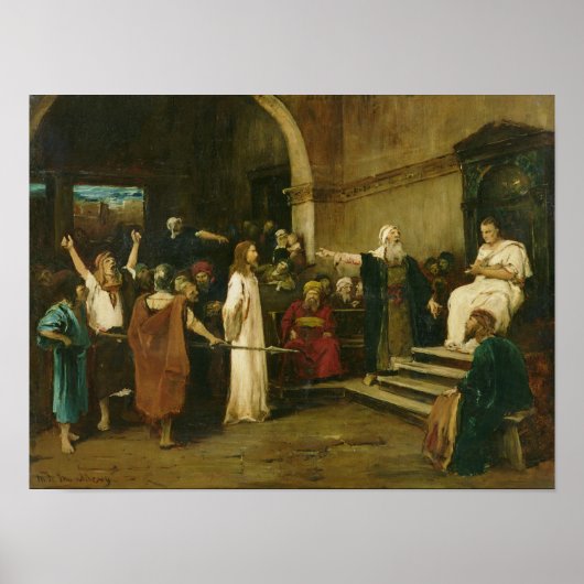 Christus vor Pilate, 1880 Poster (Vorne)