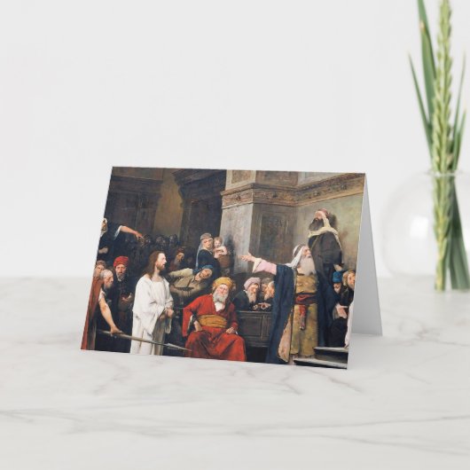Christus vor Pilate 1880 von Mihaly Munkacsy Karte (Vorderseite)