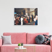 Christus vor Pilate 1880 von Mihaly Munkacsy Leinwanddruck (Insitu (Wohnzimmer))