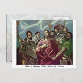 Christus wird von El Greco aus seinen Kleidern ges Postkarte (Vorne/Hinten)