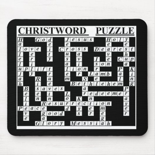 Christus-Wort Puzzlespiel Mousepad (Vorne)