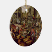 Christus zeigte zu den Leuten an Keramikornament (Rechts)