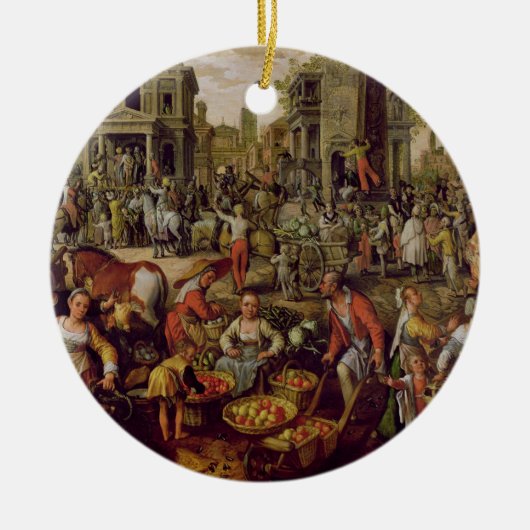 Christus zeigte zu den Leuten an Keramikornament (Vorne)