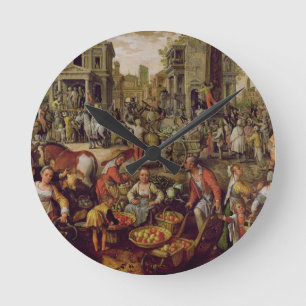 Christus zeigte zu den Leuten an Runde Wanduhr