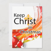 Christus zu Weihnachten behalten, wirbeln Einladung (Vorderseite)
