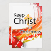 Christus zu Weihnachten behalten, wirbeln Einladung (Vorne/Hinten)