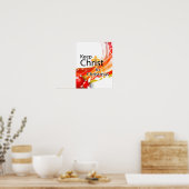 Christus zu Weihnachten behalten, wirbeln Poster (Küche)