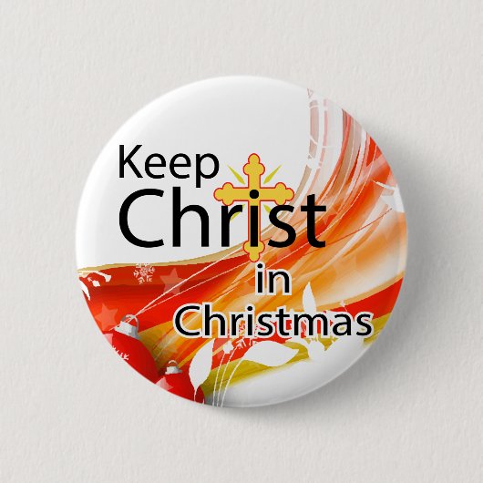 Christus zu Weihnachten Behalten, wirl Button (Vorderseite)