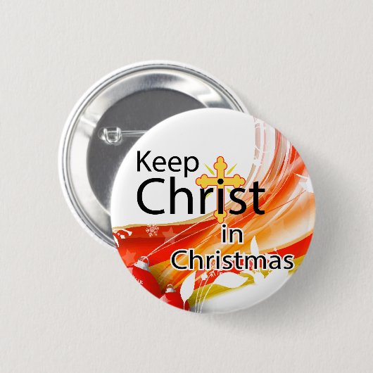 Christus zu Weihnachten Behalten, wirl Button (Vorne & Hinten)