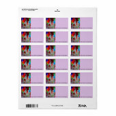 Christus zu Weihnachten behaltend Adressaufkleber (Vorne)