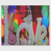 Christus zu Weihnachten mit der Geburt und Liebe b Geschenkpapier (Flach)