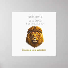 Christusbanner Löwe von Juda - Jesus Christus Leinwanddruck