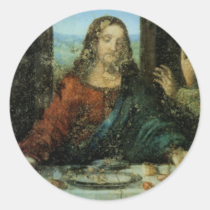 Christuskopf aus dem Abendmahl Runder Aufkleber