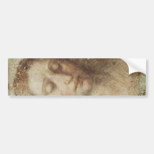 Christuskopf (Christentum) (Leonardo da Vinci) Autoaufkleber