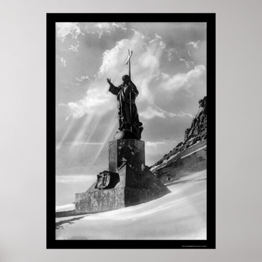 Christusstatue in den Anden 1904 Poster (Vorne)