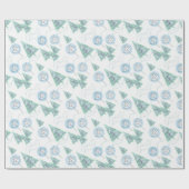 Christwald, Weihnachtsbäume, Bäume, Schnee Geschenkpapier (Flach)