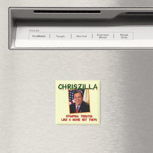 ChrisZilla - Chris Christie Kühlschrank Magnet (In Situ (Geschirrspüler))