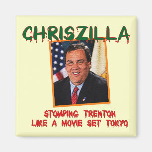 ChrisZilla - Kühlschrank-Magnet Chris Christie Magnet