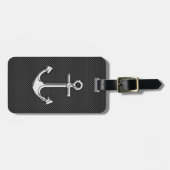 Chrom-Anker auf Kohlenstoff-Faser Gepäckanhänger (Vorderseite horizontal)