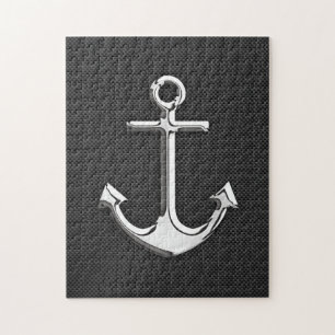 Chrom-Anker auf Kohlenstoff-Faser Puzzle