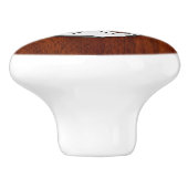 Chrom-Anker auf Seemahagonikorn-Druck Keramikknauf (Seitenansicht)