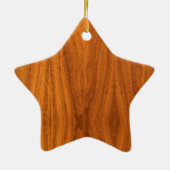 Chrom-Art-Leuchtturm auf Teakholz-Holz-Dekor Keramikornament (Hinten)