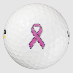 Chrom-Art-Rosa-Band-Bewusstsein Golfball