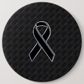 Chrom-Art-Schwarz-Band-Bewusstseins-Dekor Button (Vorderseite)