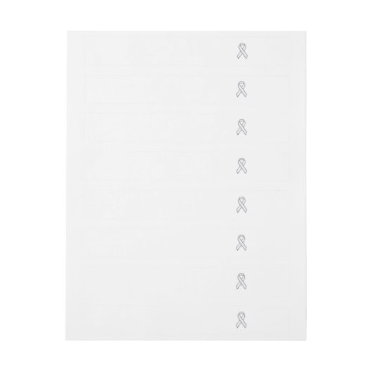 Chrom-Art-weißes Band-Bewusstsein (Bogen)