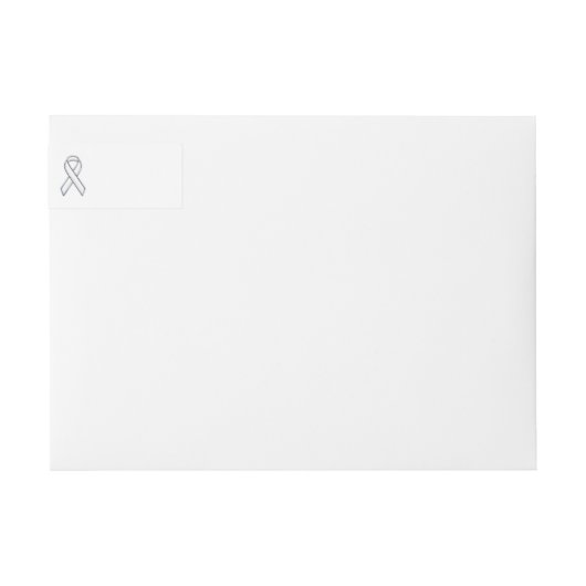 Chrom-Art-weißes Band-Bewusstsein (Vorderseite)