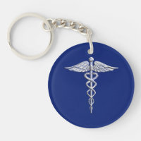 Chrom-Artcaduceus-medizinisches Symbol auf