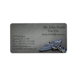 Chrom-Beruflich-Caduceus-Adressetikett Adressaufkleber