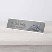 Chrom-Berufmedizinischer Schreibtischnamensplakette (Vorderseite )