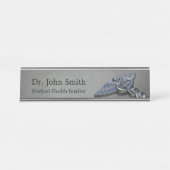 Chrom-Berufmedizinischer Schreibtischnamensplakette (Vorderseite )