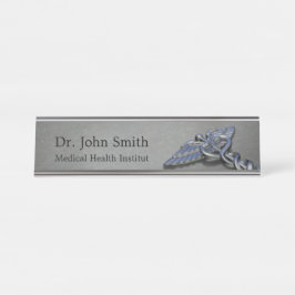 Chrom-Berufmedizinischer Schreibtischnamensplakette