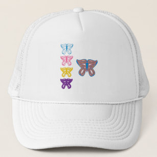 Chrom Butterfly Muster Truckerkappe