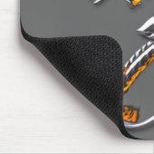Chrom-Drache mit Flammen Mousepad (Ecke)