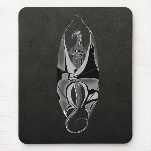 Chrom-Drache Mousepad (Vorne)