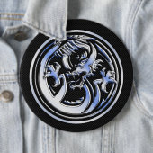 Chrom-Drache-Wappen-dunkler Button (Beispiel)