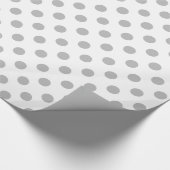 Chrom-graue Tupfen-Kreise Geschenkpapier (Ecke)
