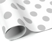 Chrom-graue Tupfen-Kreise Geschenkpapier (Rolleneckpunkt)
