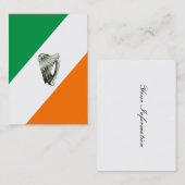 Chrom-Grün-Harfen-Grün-Orangen-Visitenkarten Visitenkarte (Vorne/Hinten)