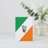 Chrom-Grün-Harfen-Grün-Orangen-Visitenkarten Visitenkarte (Stehend Vorderseite)