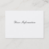 Chrom-Grün-Harfen-Grün-Orangen-Visitenkarten Visitenkarte (Rückseite)